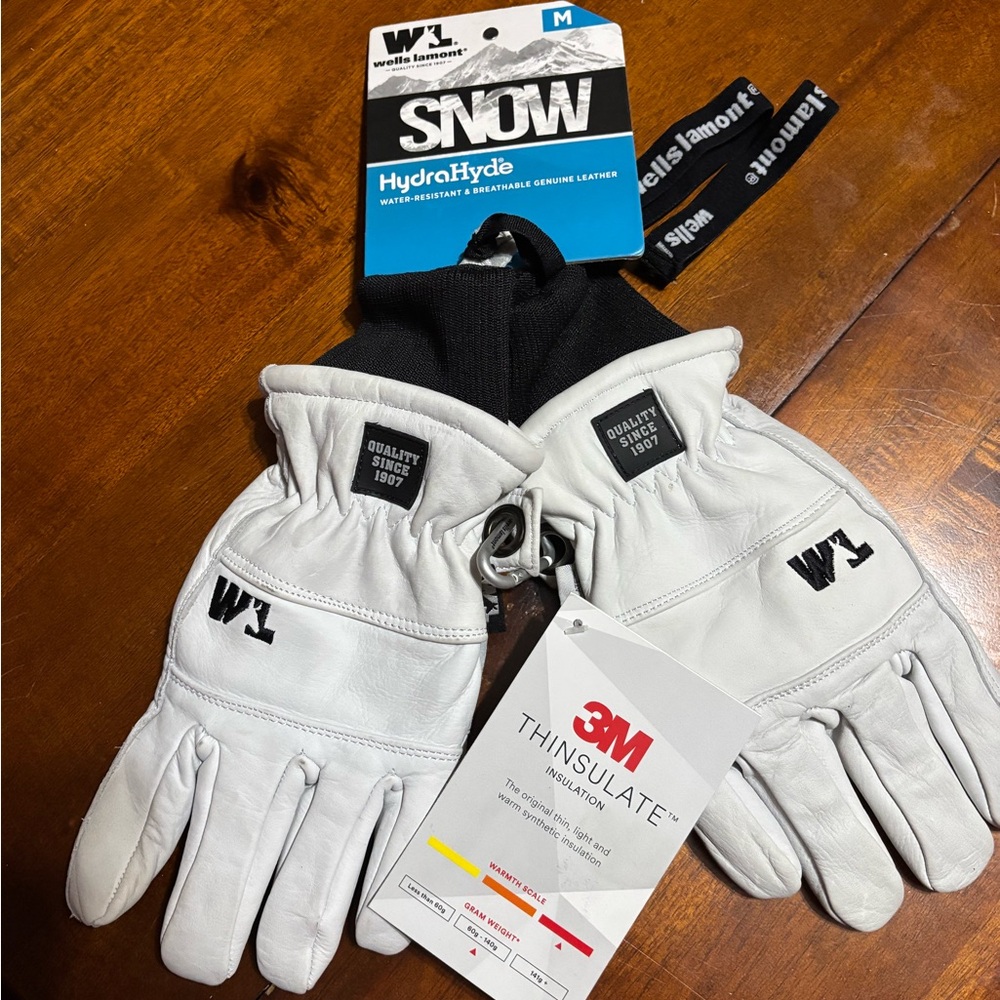 Wells Lamont White Ski & Snowboard Gloves